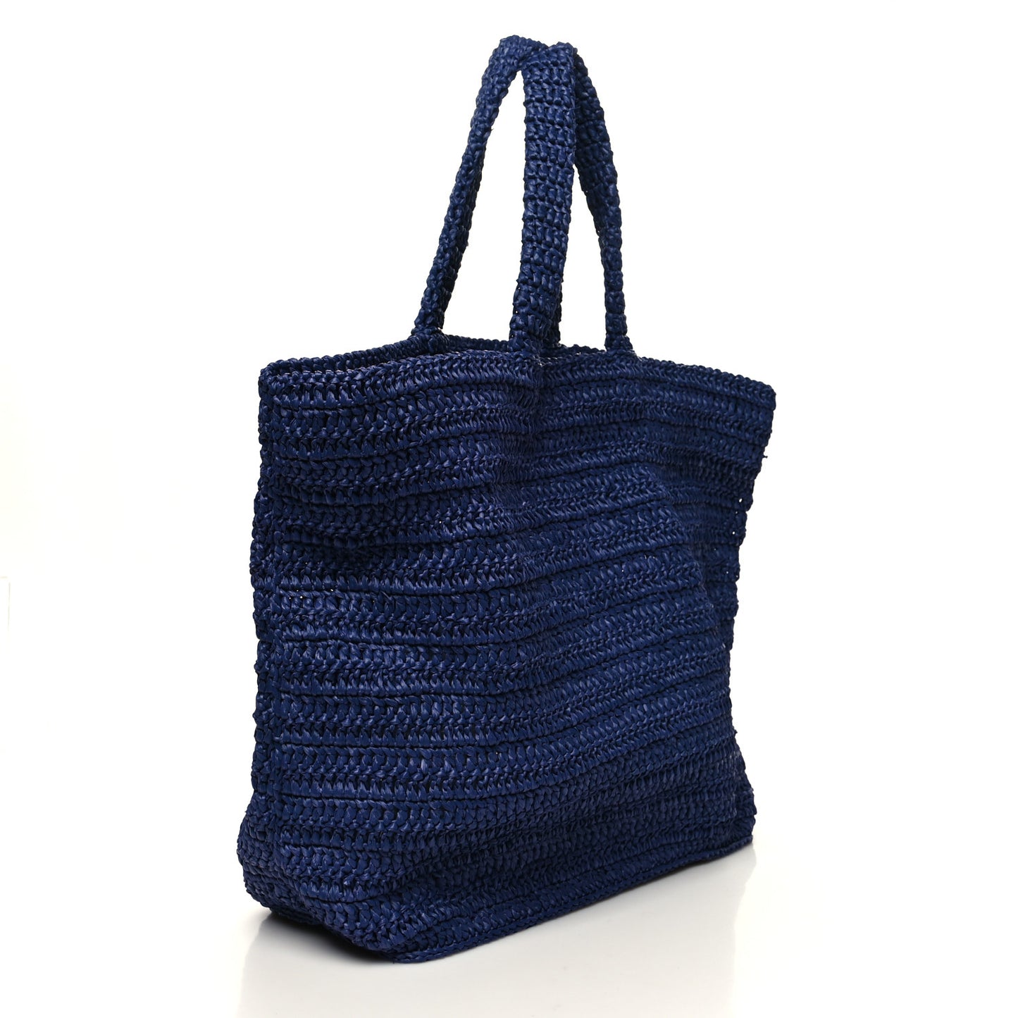 Raffia Rive Gauche Tote Blue