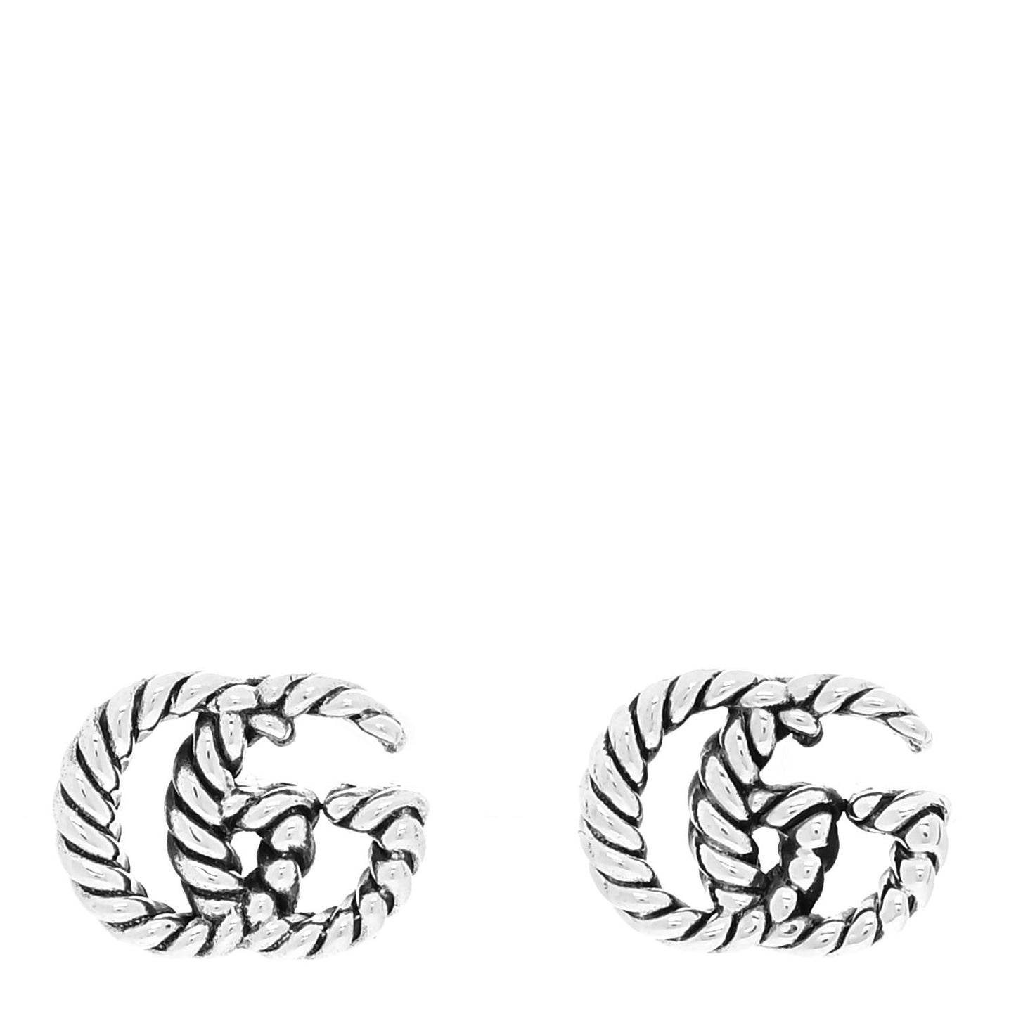 Sterling Silver Torchon Double G Earrings