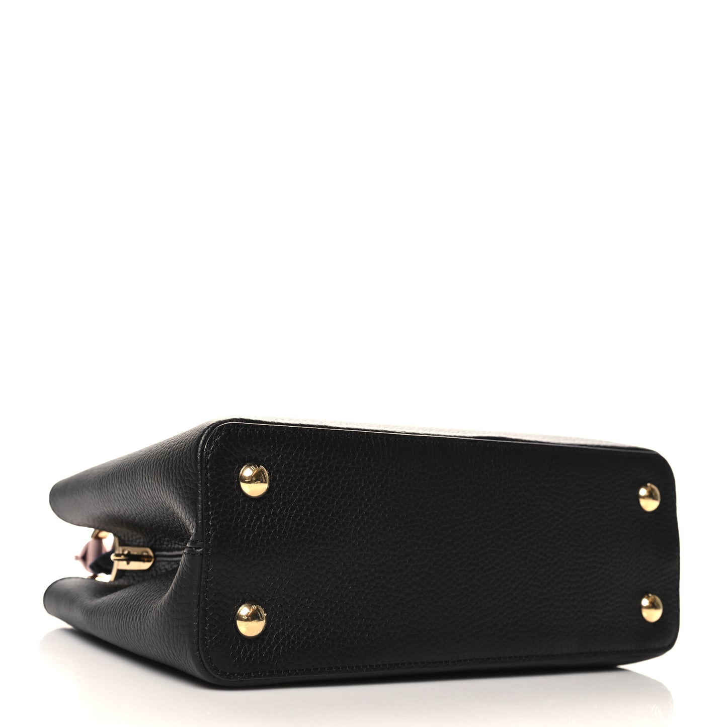 Taurillon Flower Chain Capucines MM  Black Cream Pink