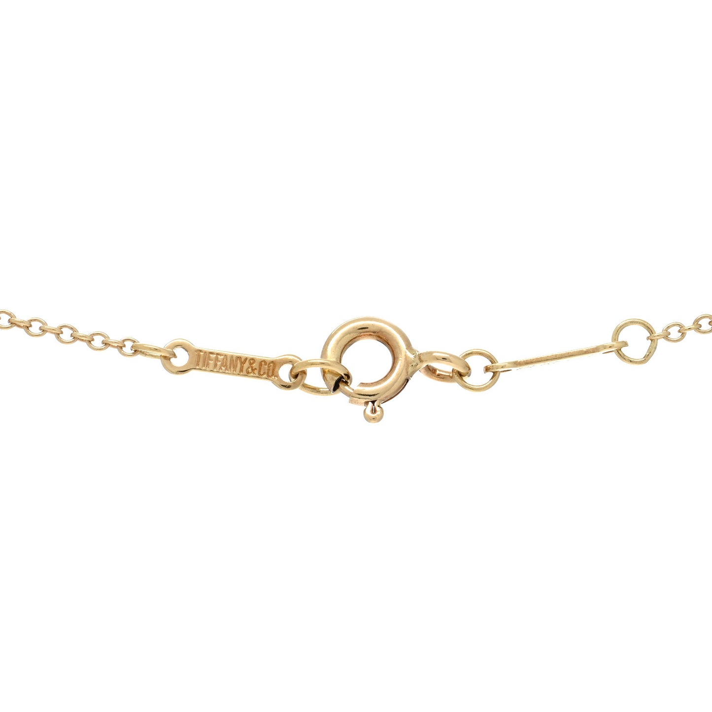 18K Yellow Gold Diamond Blue Sapphire Elsa Peretti Color by the Yard 3 Station Necklace