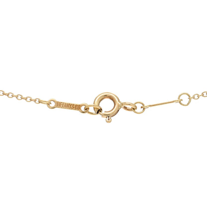 Tiffany 18K Yellow Gold Diamond Blue Sapphire Elsa Peretti Color by the Yard 3 Station Necklace 4 of 4