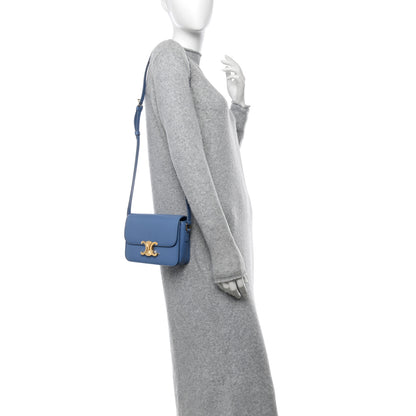 Celine Shiny Calfskin Teen Triomphe Azure 2 of 11