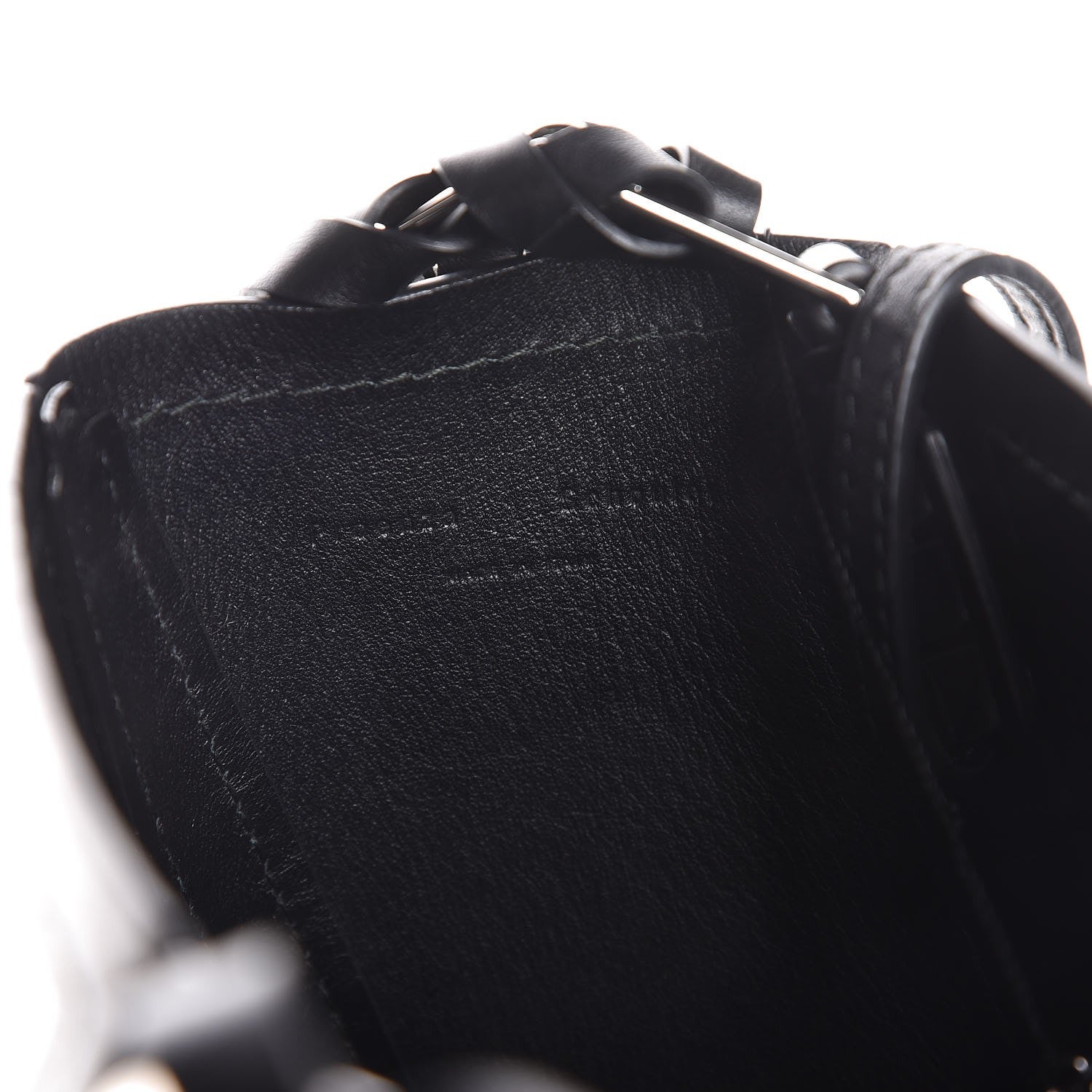 Proenza Schouler Smooth Calfskin Medium Hex Bucket Bag Black 7 of 8