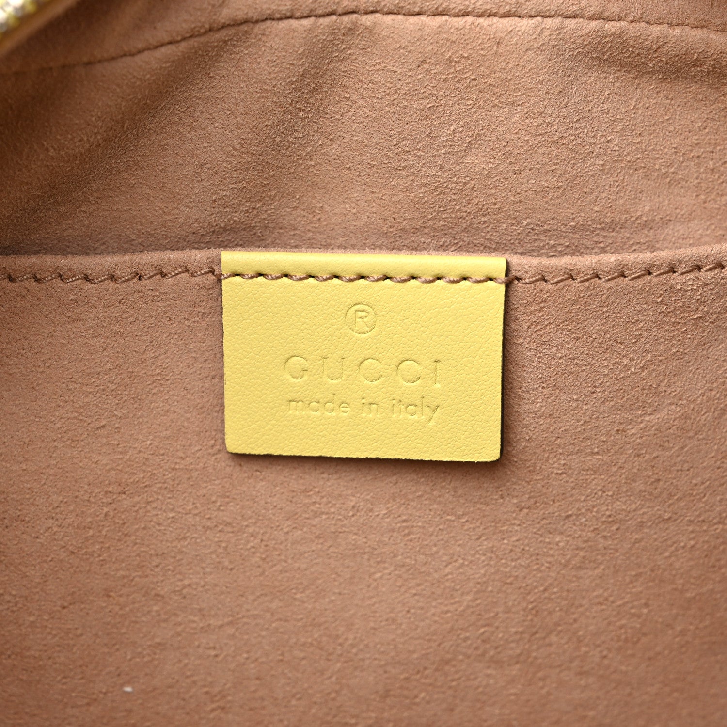 Gucci Calfskin Matelasse Small GG Marmont Chain Shoulder Bag Banana 6 of 9