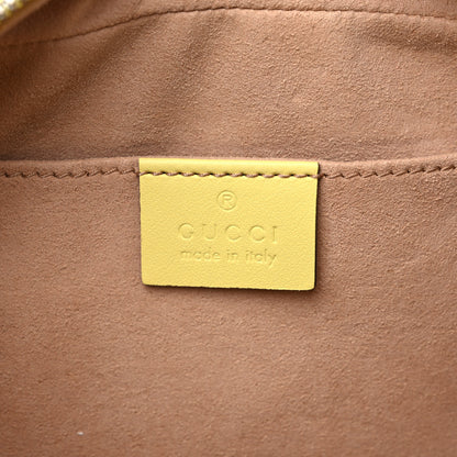 Gucci Calfskin Matelasse Small GG Marmont Chain Shoulder Bag Banana 6 of 9