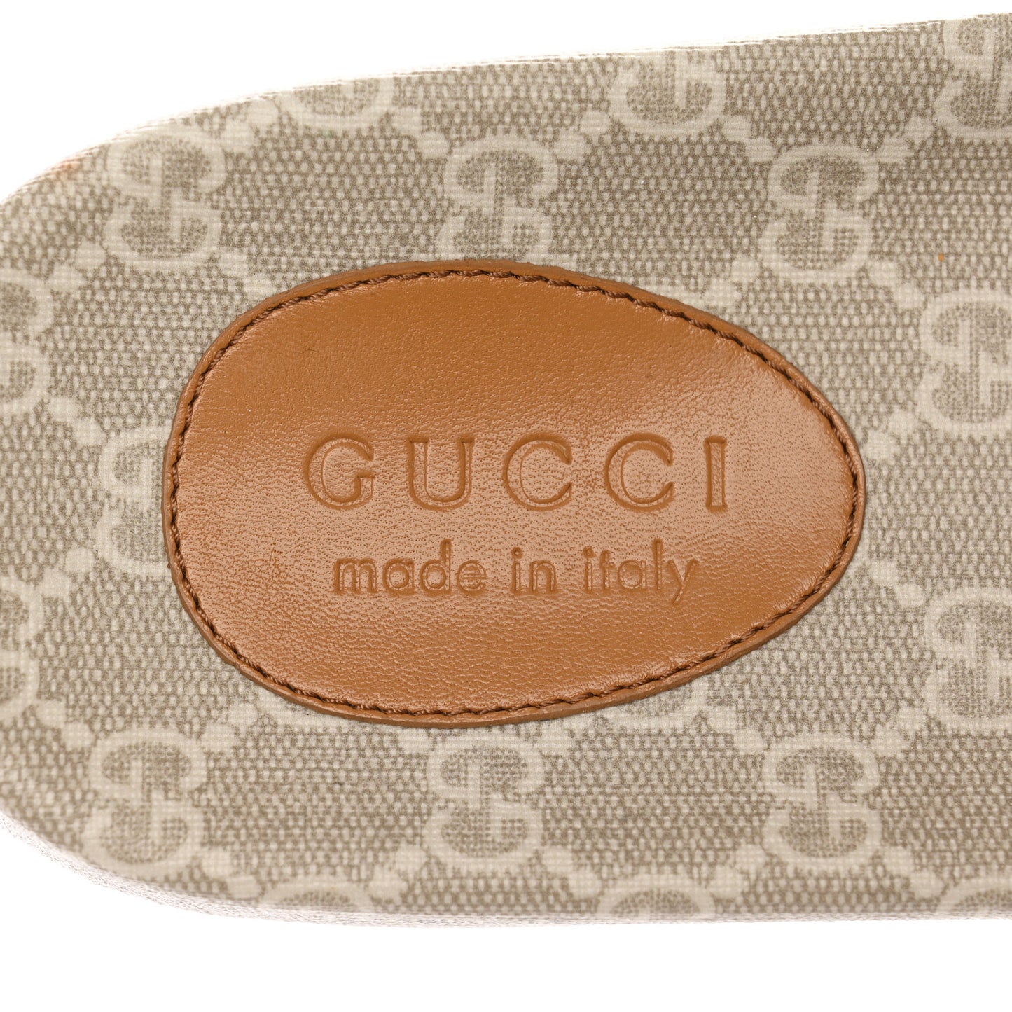 GG Supreme Monogram Demetra Mens Slide Sandals 10 White Mystic White