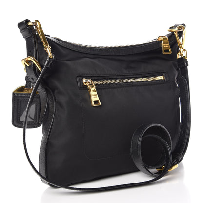 Prada Tessuto Nylon Saffiano Crossbody Bag Black 3 of 10