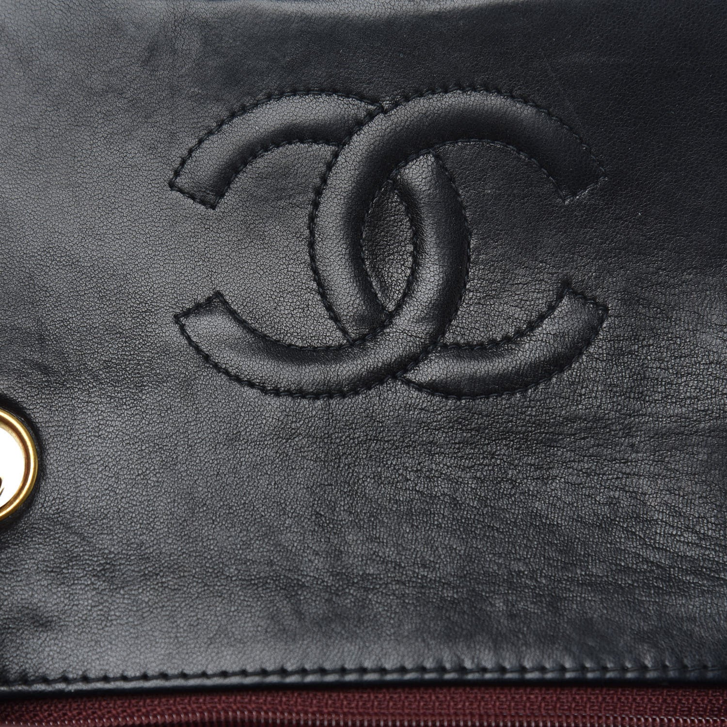 Chanel Lambskin Quilted Mini Square Flap Black 10 of 10