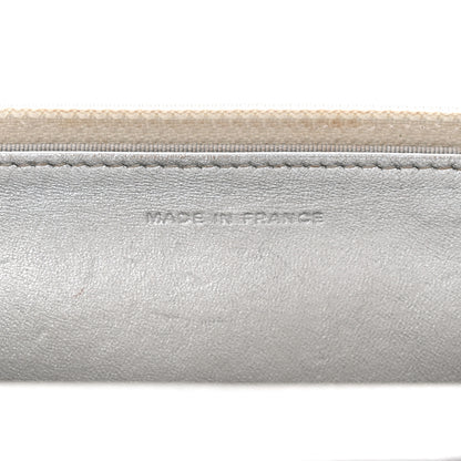 Chanel Metallic Lambskin Quilted Wallet On Chain WOC Silver Gold 7 of 14