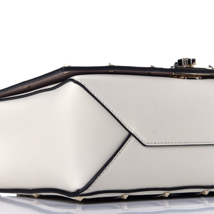 Valentino Garavani Smooth Calfskin Quilted Beehive Shoulder Bag Light Ivory 7 of 8