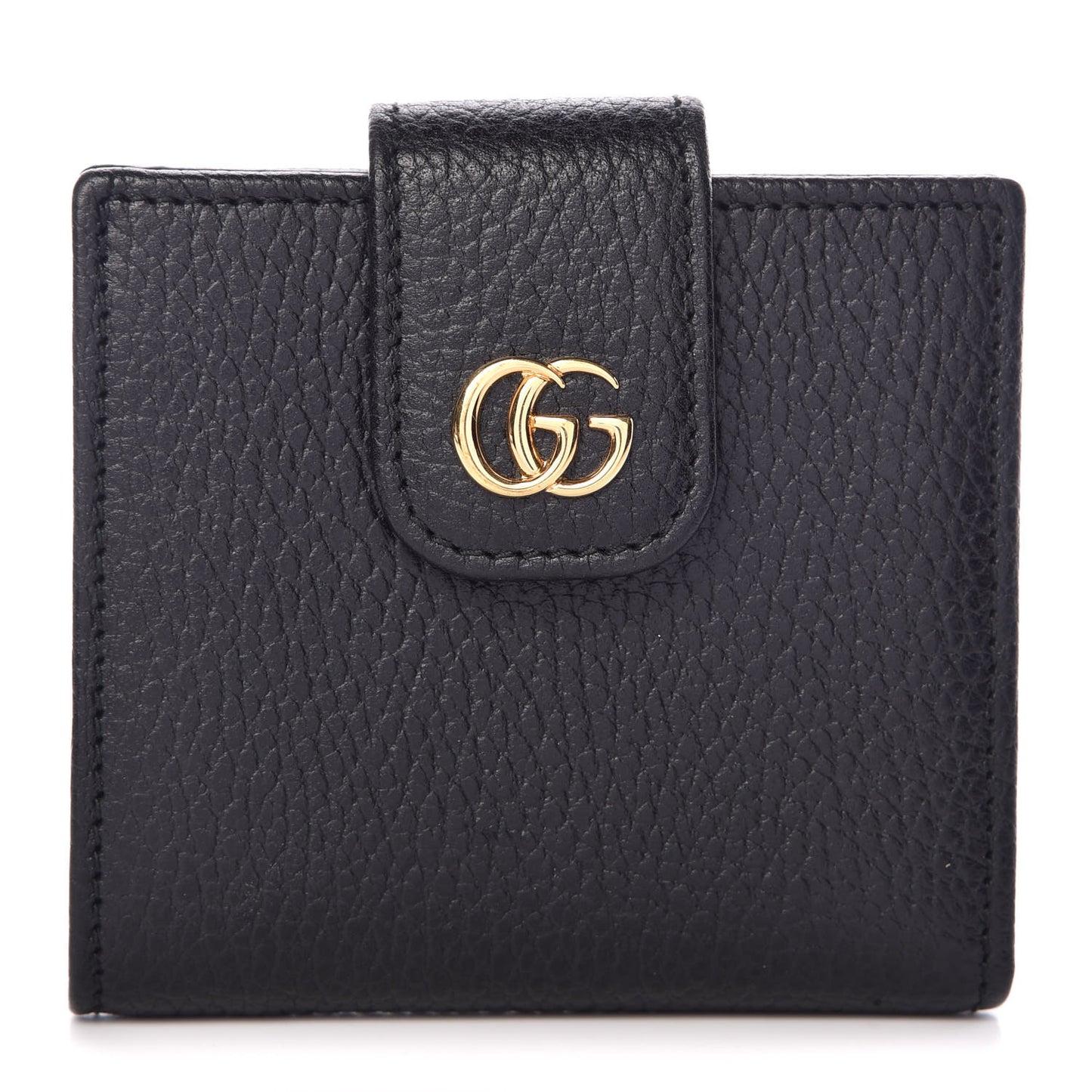 Dollar Calfskin GG Marmont French Wallet Black