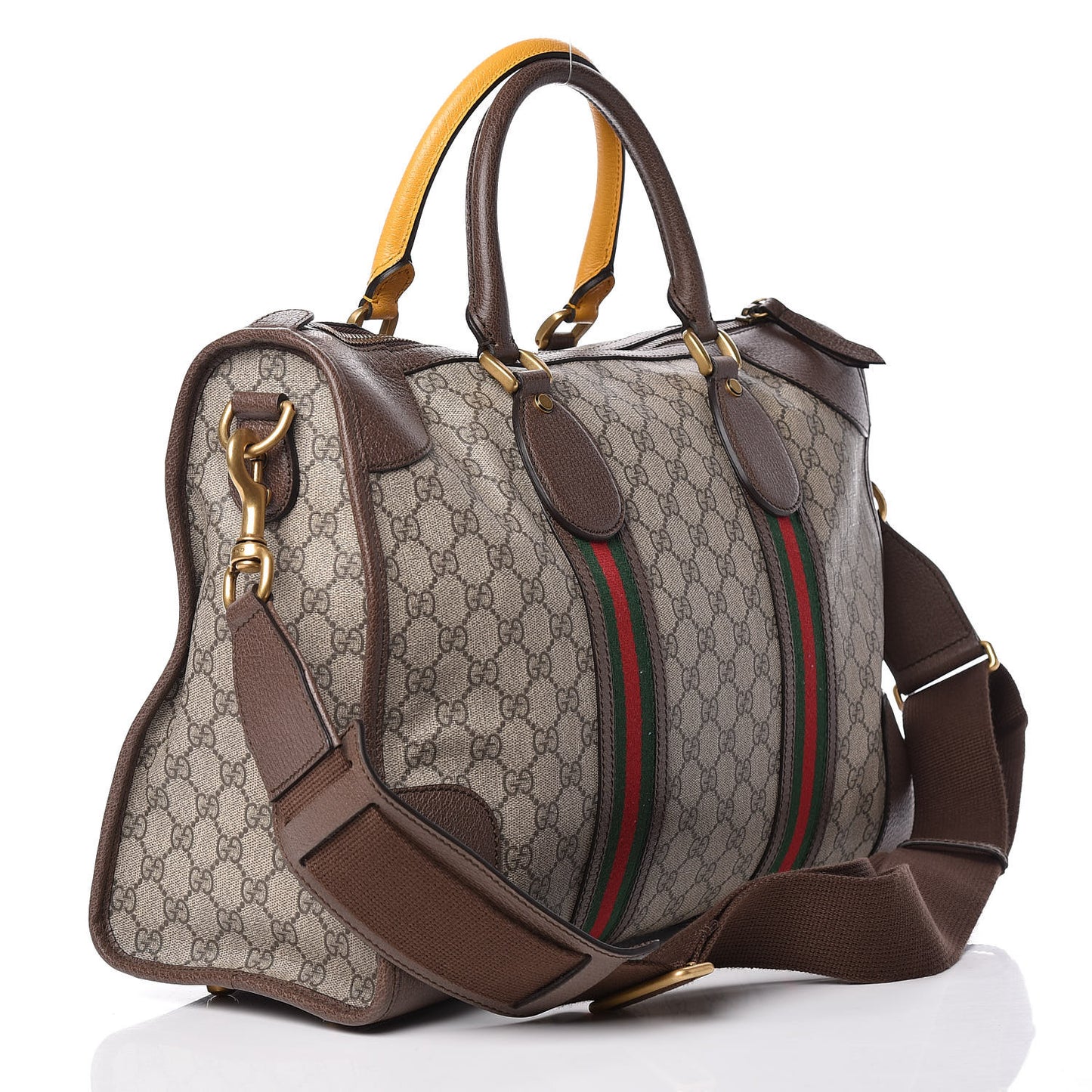 Soft GG Supreme Monogram Web Neo Vintage Duffle Bag Beige New Acero Crop