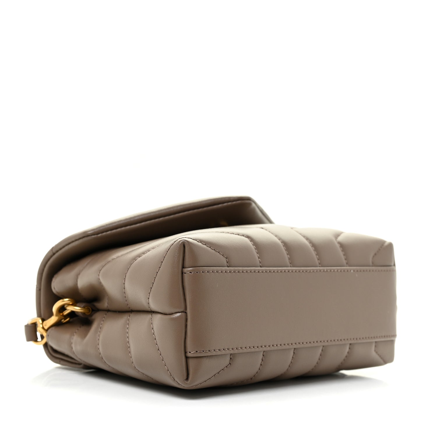 Calfskin Y Quilted Monogram Toy Loulou Crossbody Bag Taupe