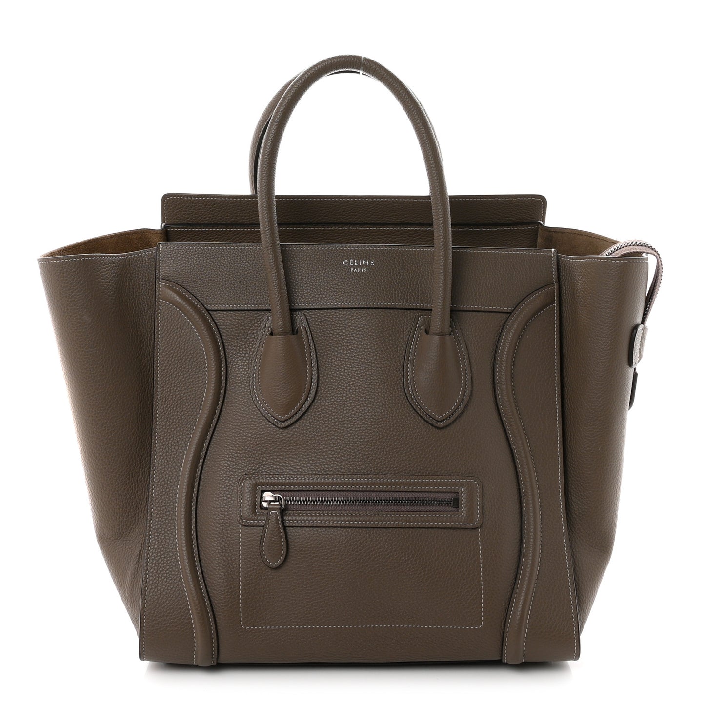 Drummed Calfskin Mini Luggage Souris