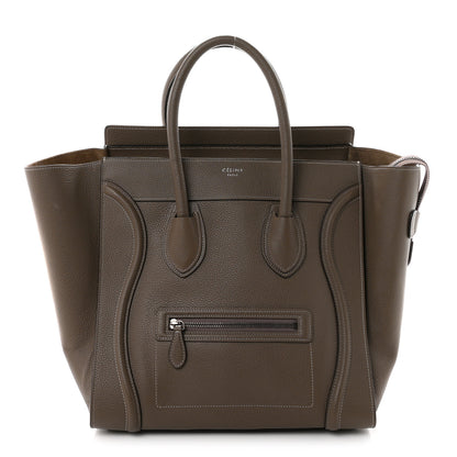 Celine Drummed Calfskin Mini Luggage Souris 1 of 10