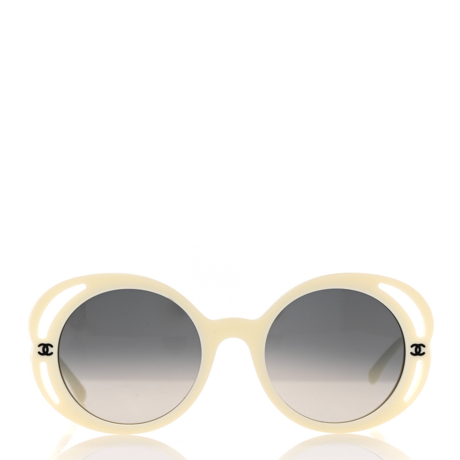 Chanel Acetate Round Sunglasses 71572A White 2 of 8