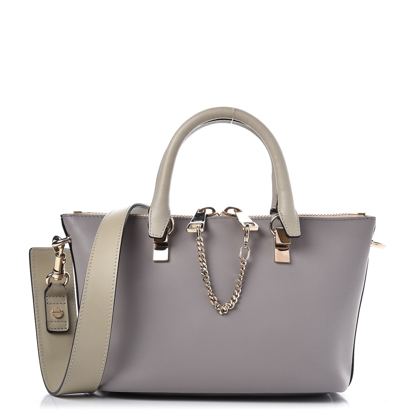 Smooth Calfskin Mini Baylee Tote Cashmere Grey