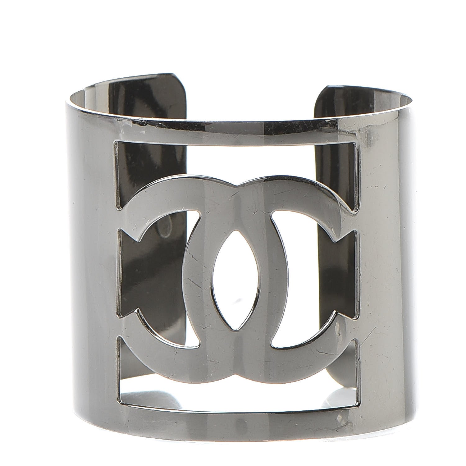 Chanel Metal CC Cuff Silver 1 of 5
