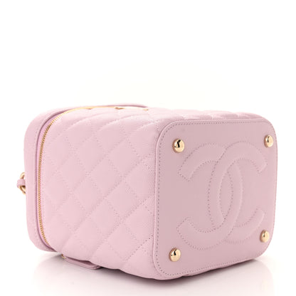 Chanel Caviar Quilted Small Top Handle Vanity Case With Chain Light Pink 4 of 11