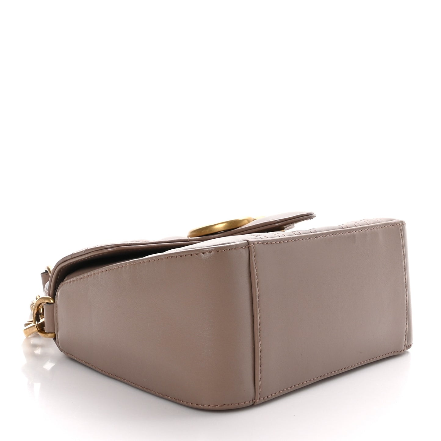 Calfskin Matelasse Mini GG Marmont Top Handle Shoulder Bag Porcelain Rose
