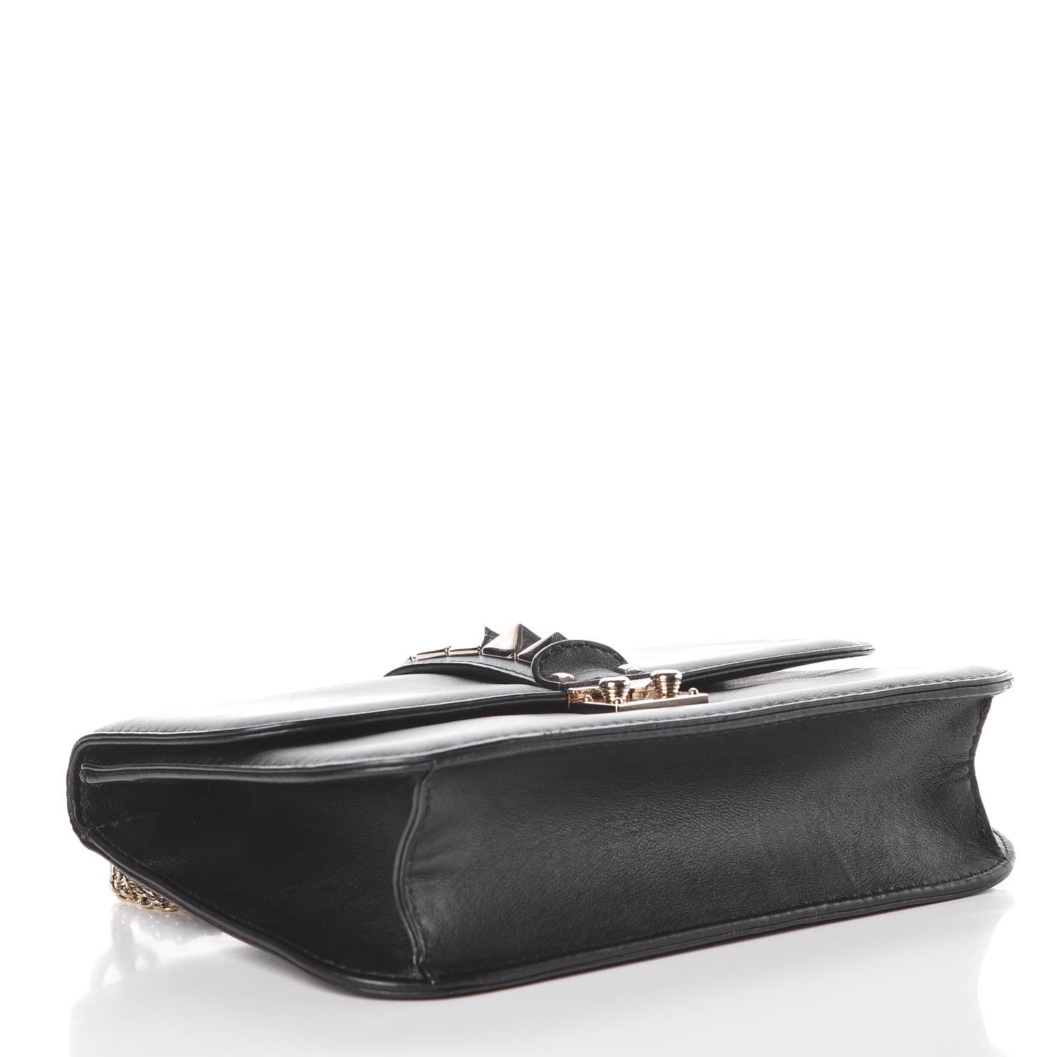 Valentino Garavani Vitello Medium Glam Lock Rockstud Flap Black 4 of 6
