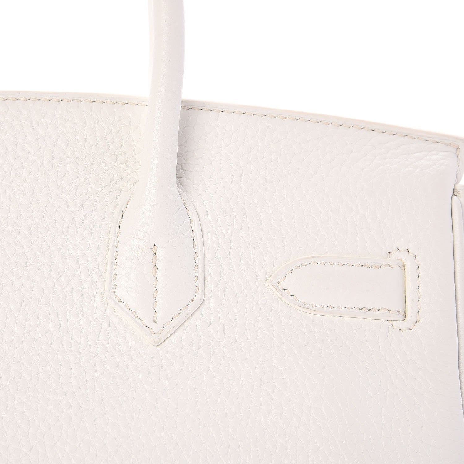 Hermes Taurillon Clemence Birkin 30 White 33 of 36