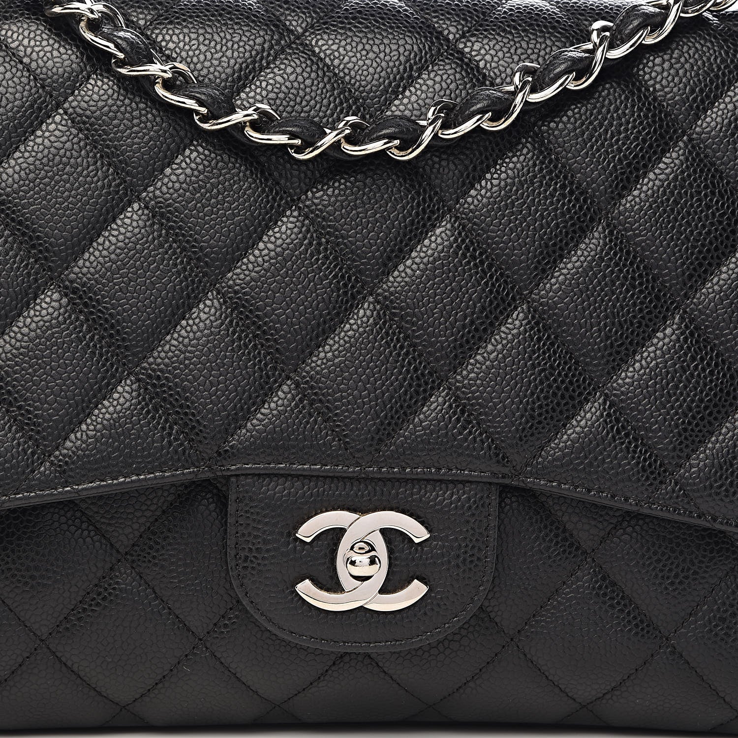 Chanel Caviar Quilted Jumbo Single Flap Black 10 of 10