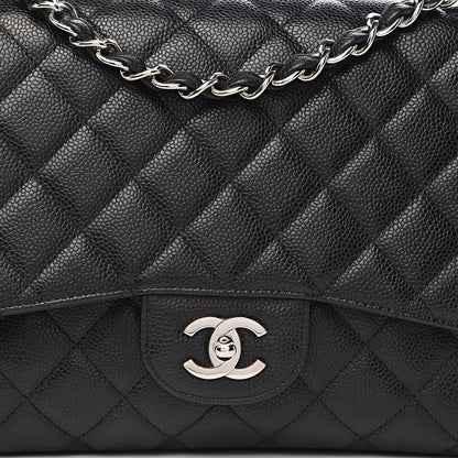 Chanel Caviar Quilted Jumbo Single Flap Black 10 of 10