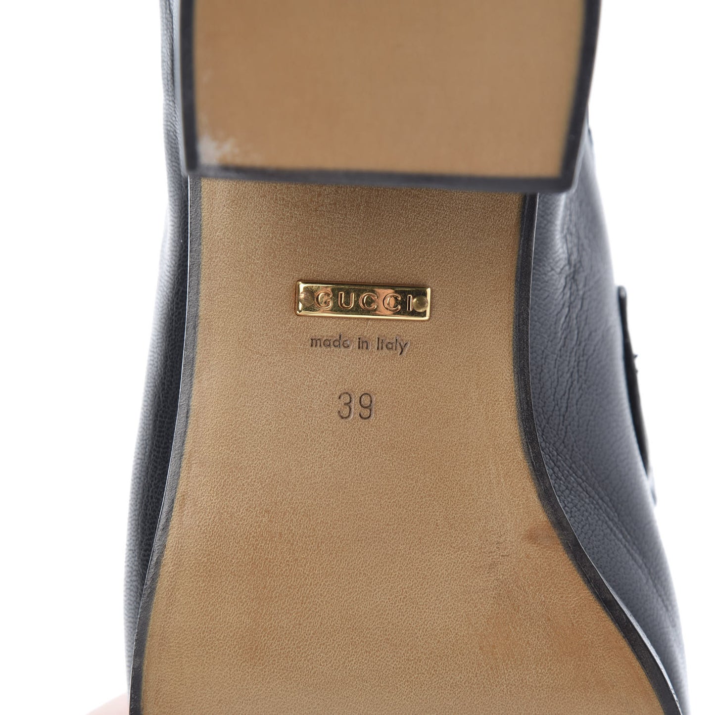 Lambskin Union Jack Horsebit Loafer Pumps 39 Black