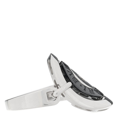Bulgari 18K White Gold Black Ceramic Astrale Cerchi Ring 56 7.5 4 of 6