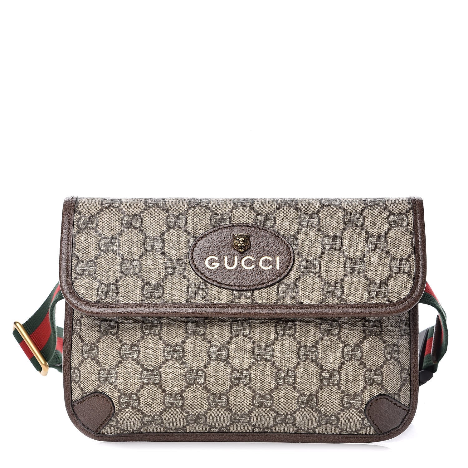 Gucci GG Supreme Monogram Neo Vintage Web Belt Bag Brown 1 of 10