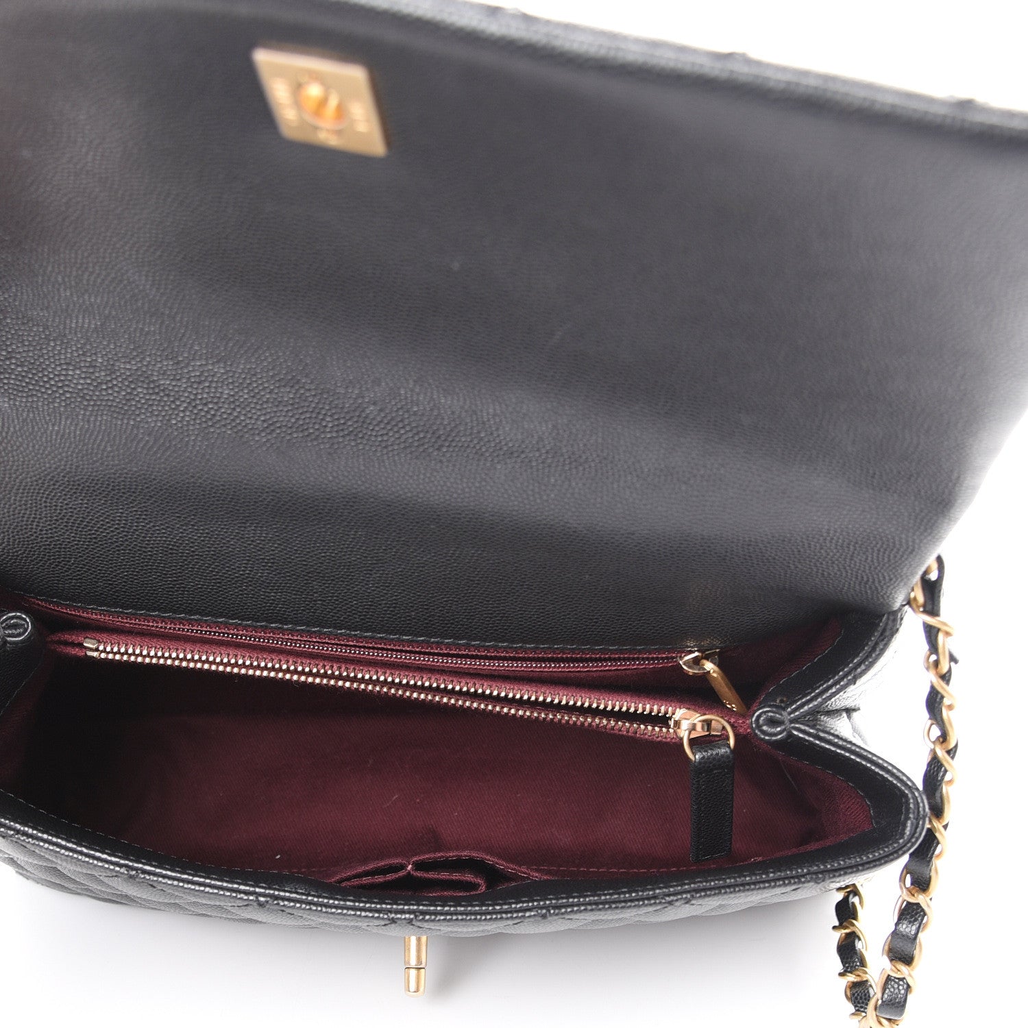 Chanel Caviar Quilted Small Coco Handle Flap Black 4 of 10
