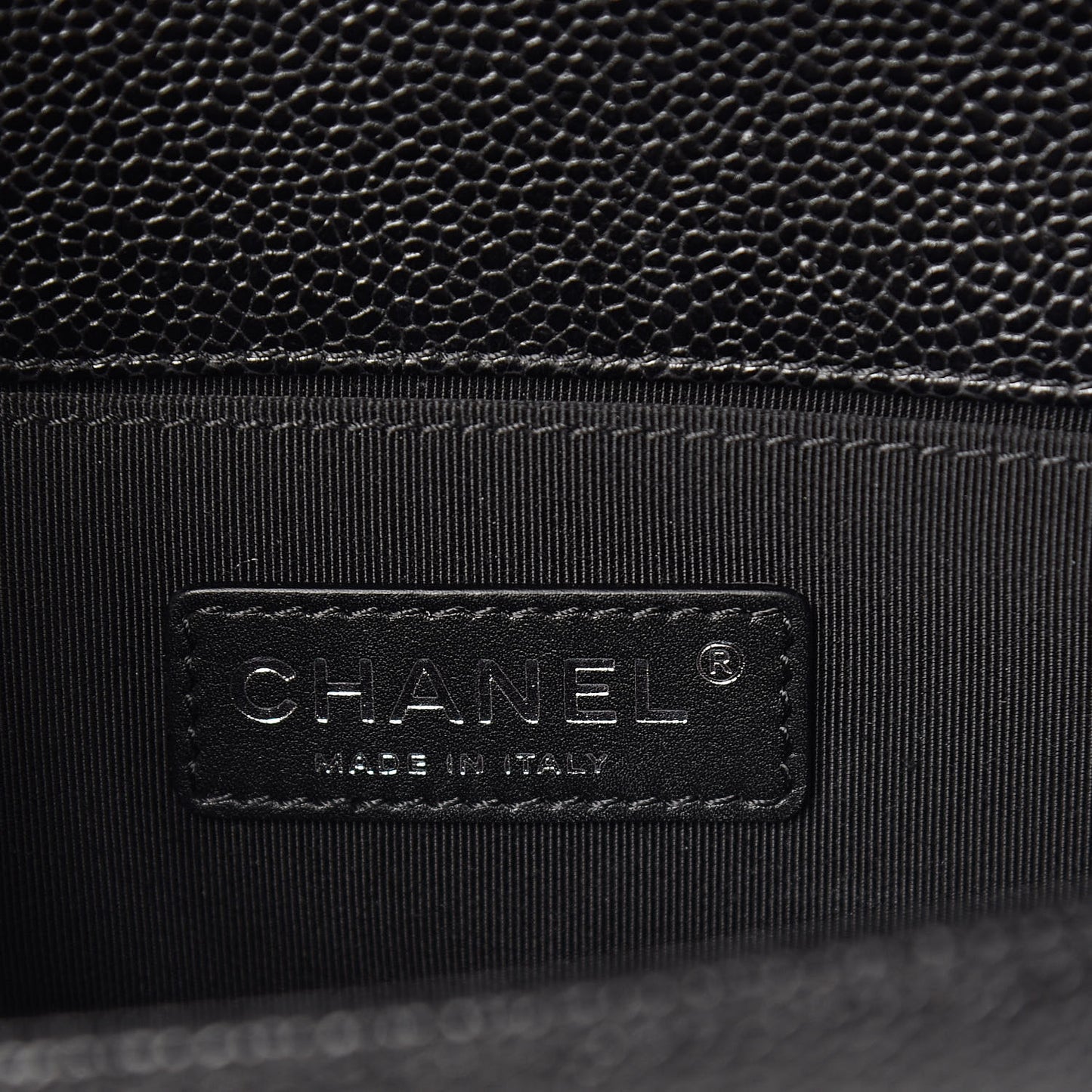 Caviar Quilted Small Boy Flap Black