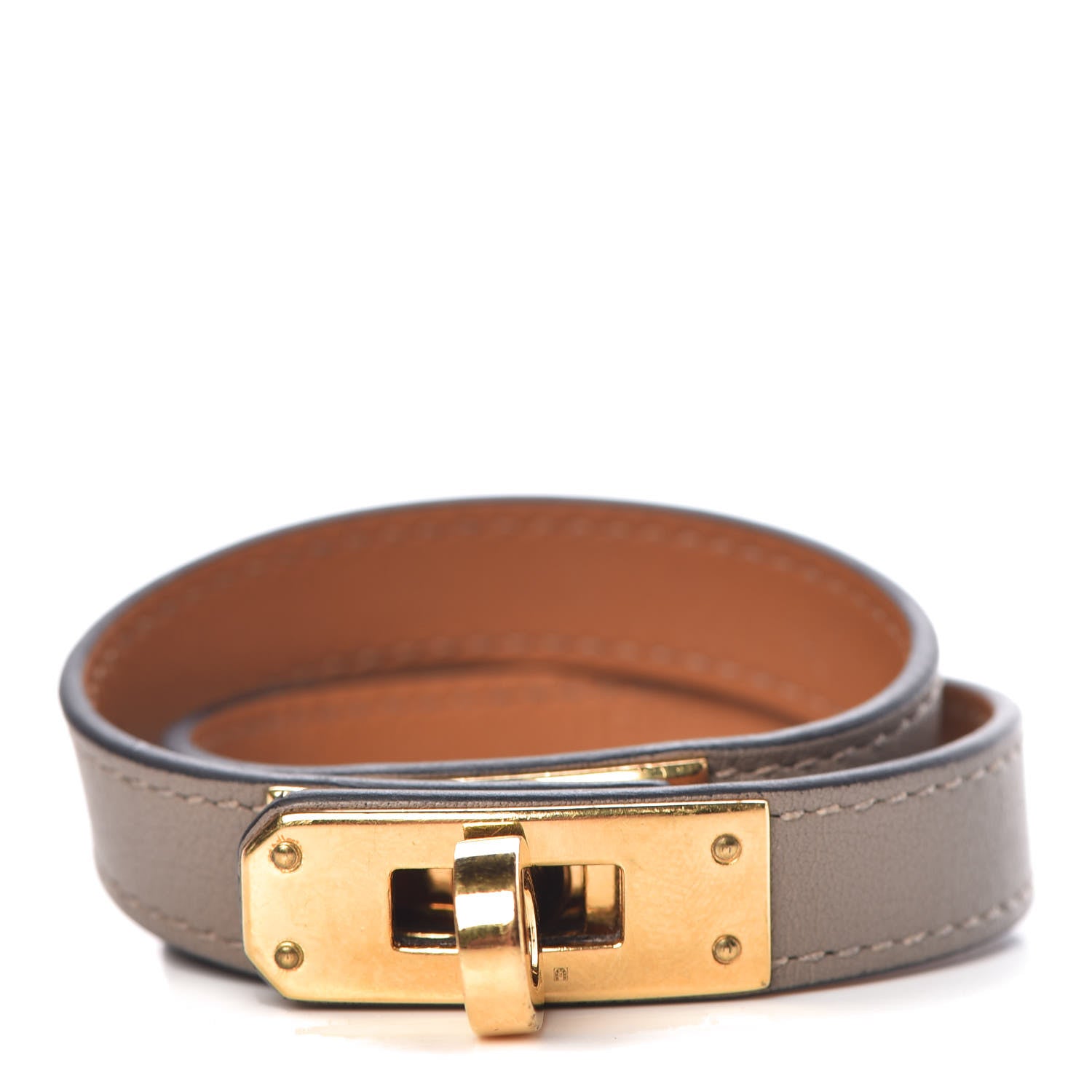 Hermes Swift Kelly Double Tour Bracelet T1 Gris Asphalt 1 of 7