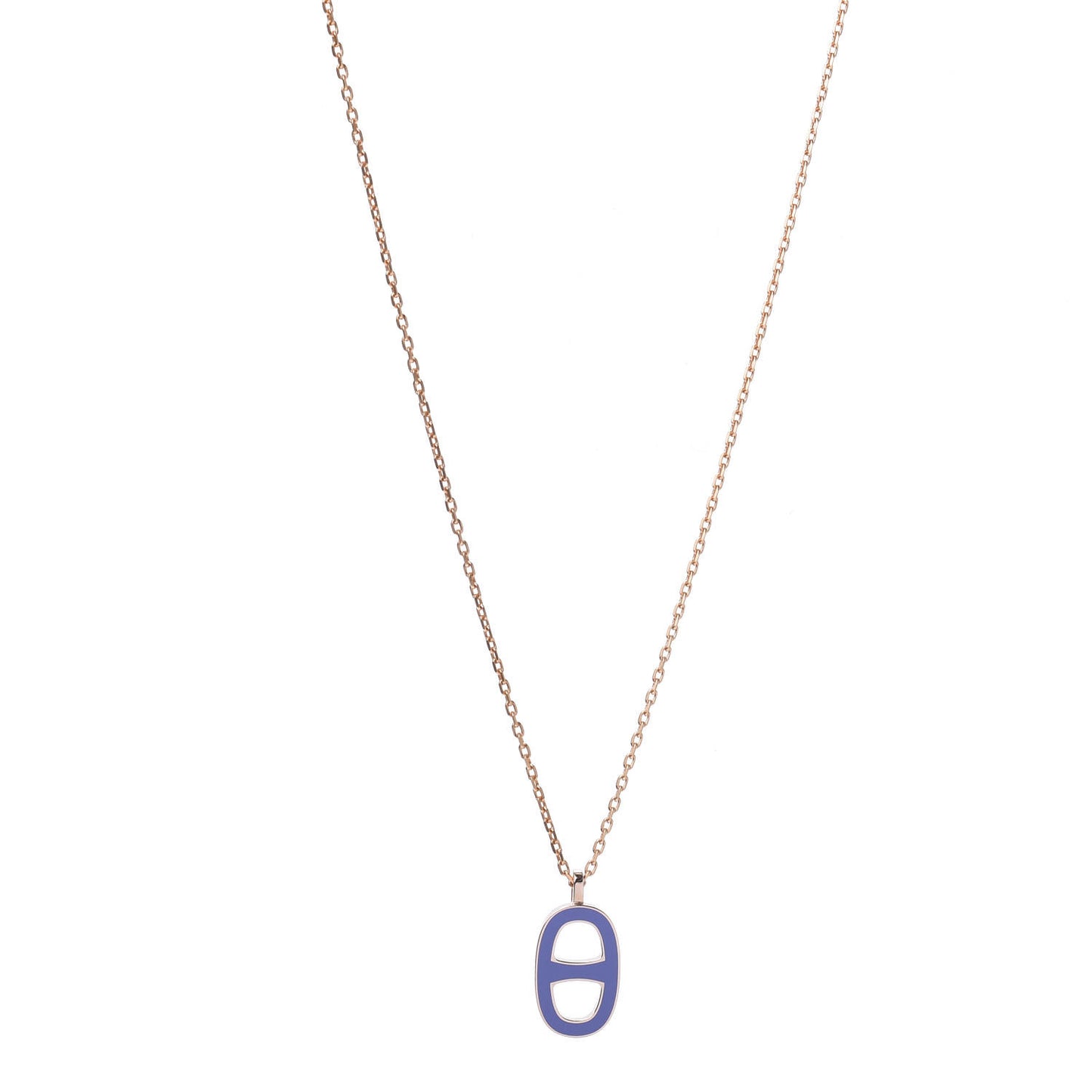 Laquered Iliade Pendant Necklace Pervenche