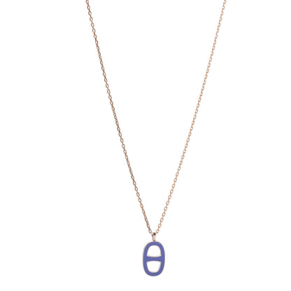 Hermes Laquered Iliade Pendant Necklace Pervenche 1 of 5