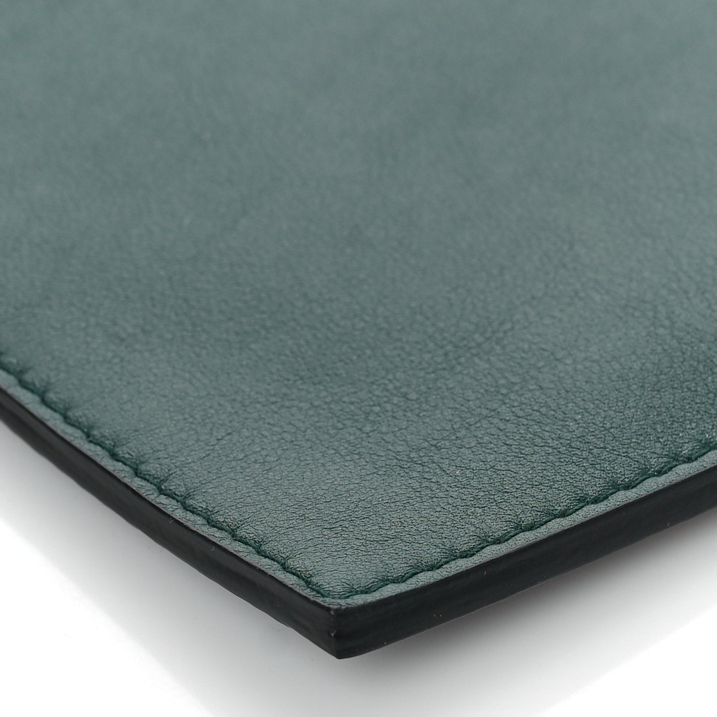 Calfskin Medusa Biggie Clutch Green