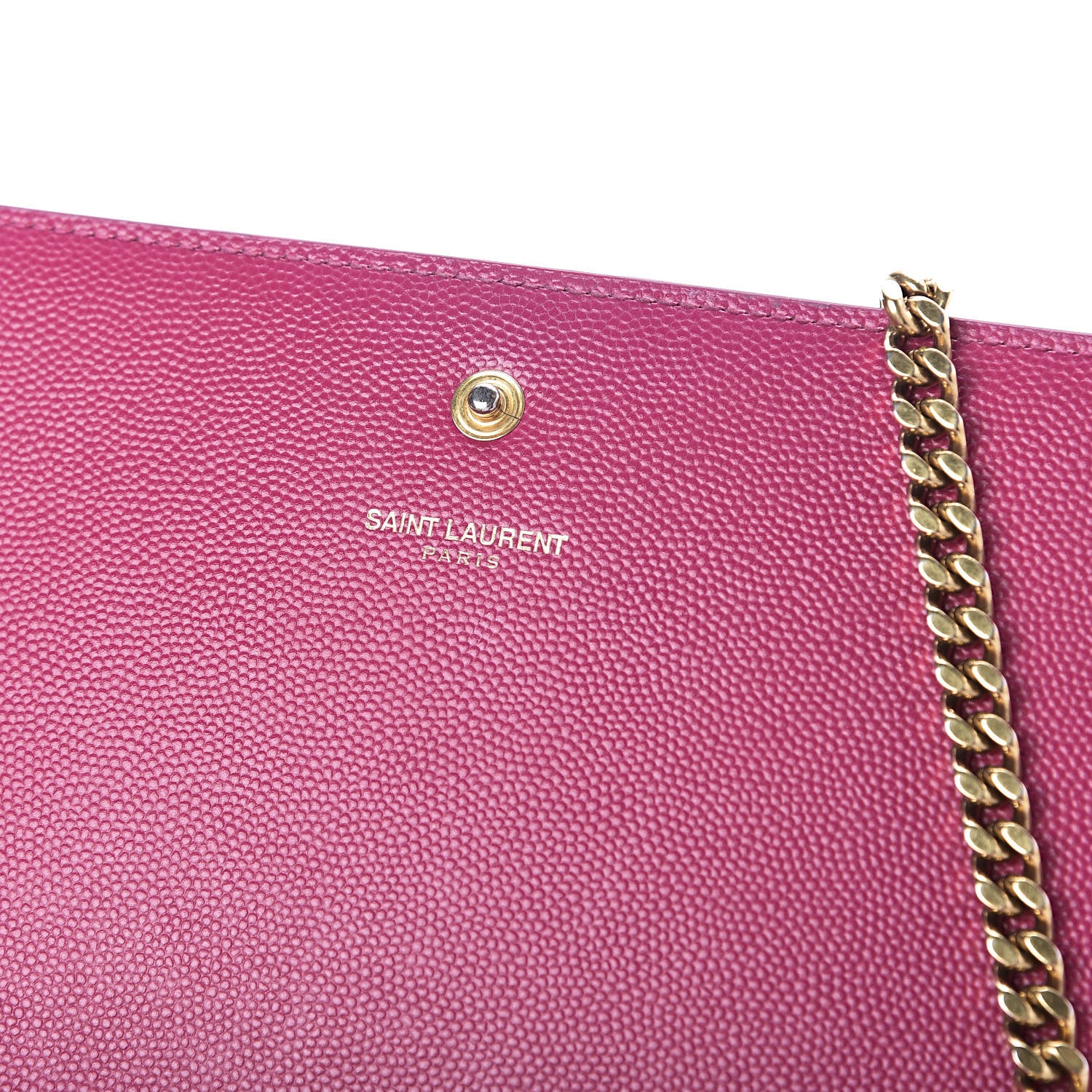 Saint Laurent Grain De Poudre Medium Monogram Kate Satchel Lipstick Fuchsia 9 of 9
