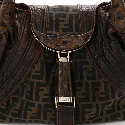 Fendi Zucca Nappa Nuvolata Vitello Tortuga Spy Tobacco Moro 9 of 15