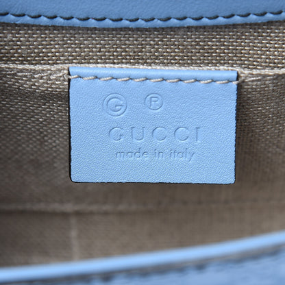 Gucci Soft Microguccissima Mini Emily Chain Shoulder Bag Mineral Blue 6 of 13