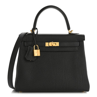 Hermes Togo Kelly Retourne 25 Black 1 of 11