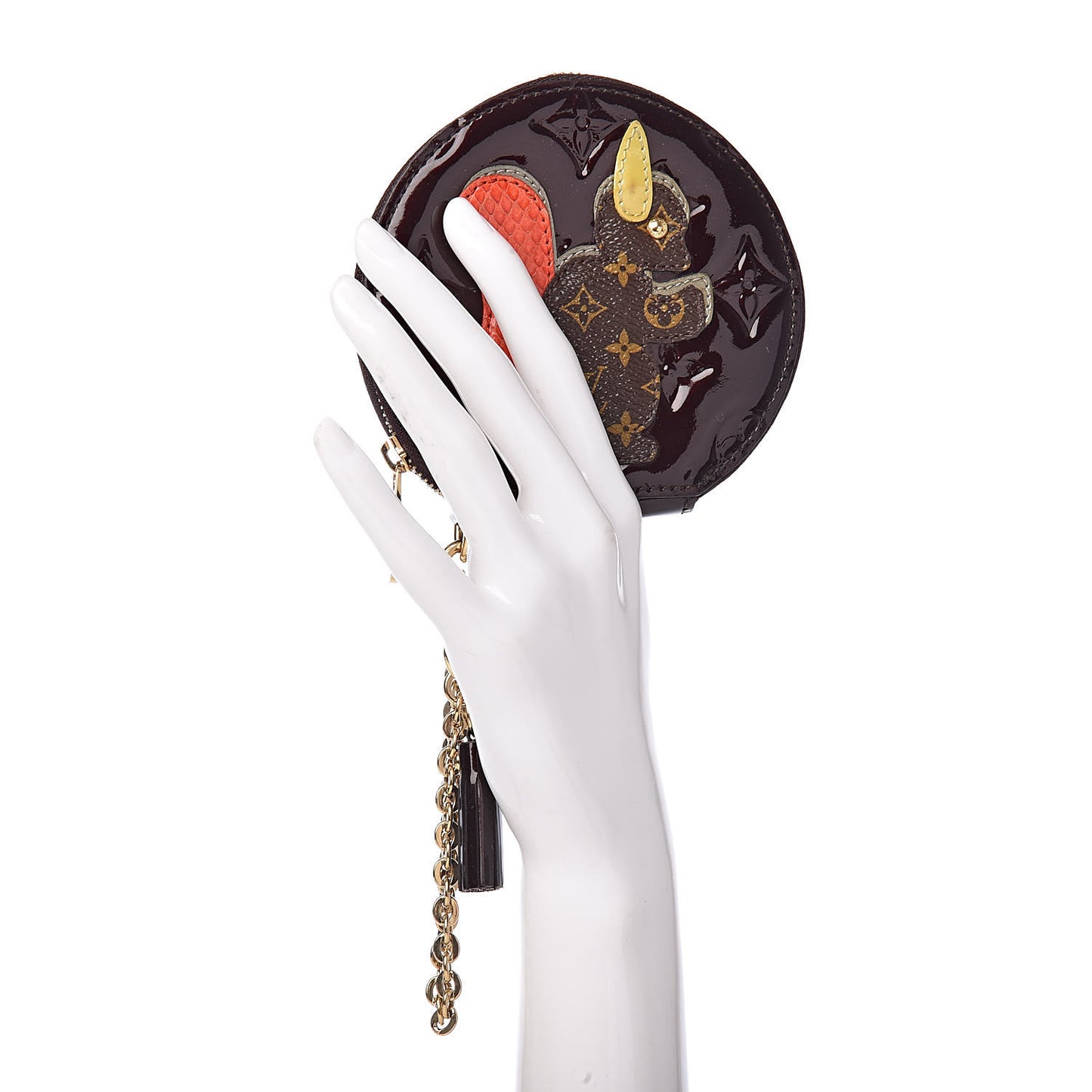 Vernis Animania Ecureuil Squirrel Round Coin Purse Amarante