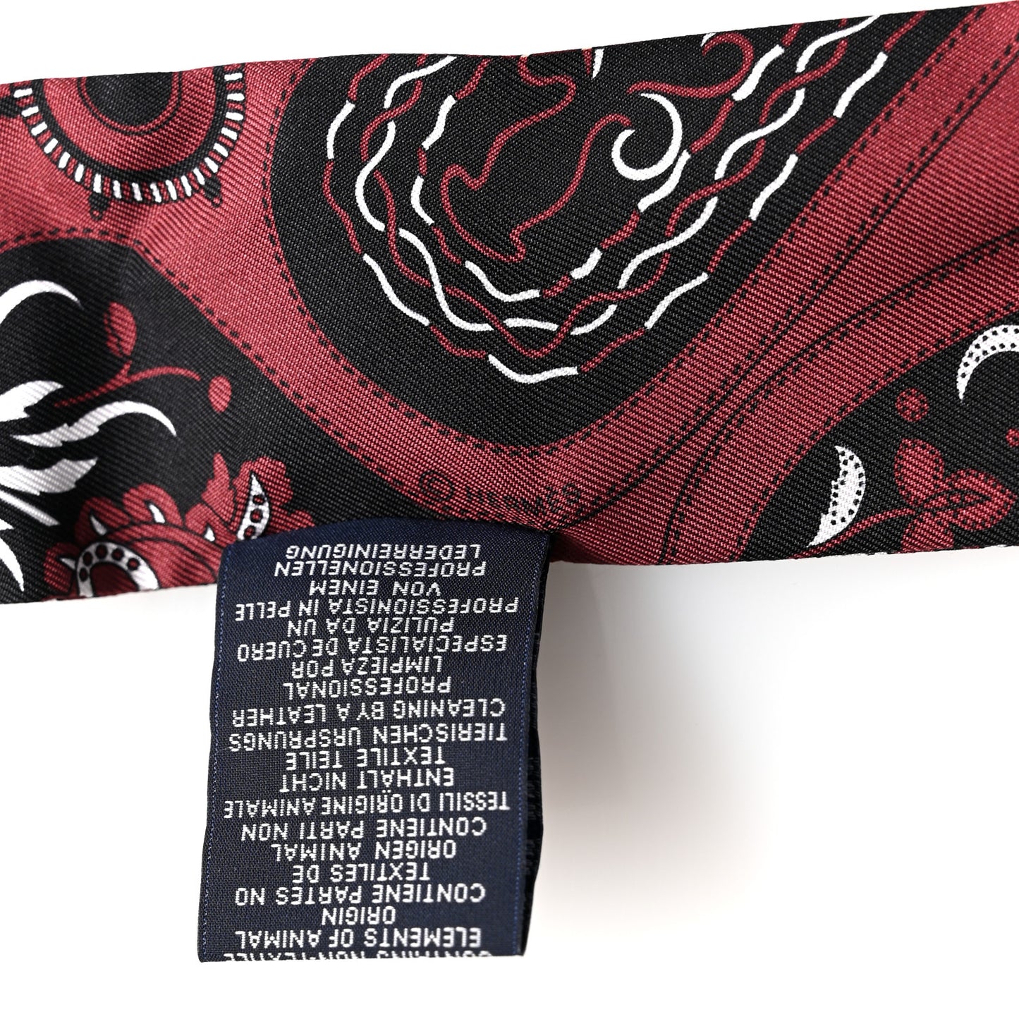 Silk Festival Des Amazones Bandana Fringed Twilly Rouge H