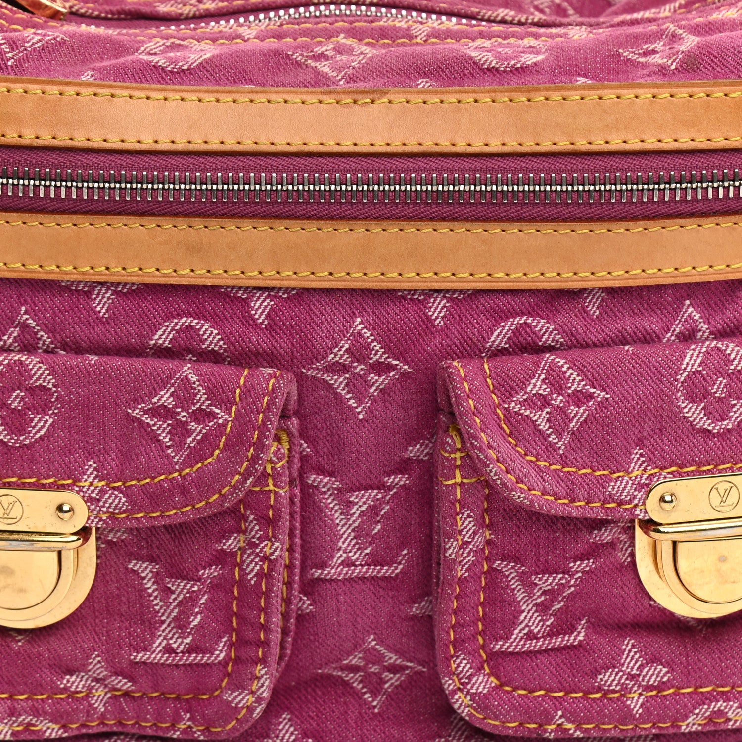 Louis Vuitton Denim Baggy PM Fuchsia 15 of 25