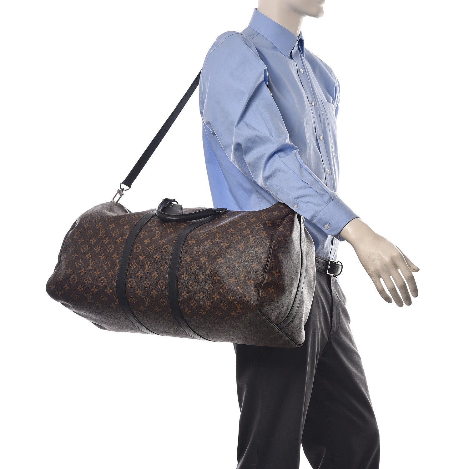 Louis Vuitton Monogram Macassar Keepall Bandouliere 55 2 of 16