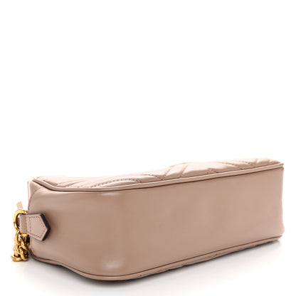 Gucci Calfskin Matelasse Small GG Marmont Chain Shoulder Bag Porcelain Rose 4 of 13