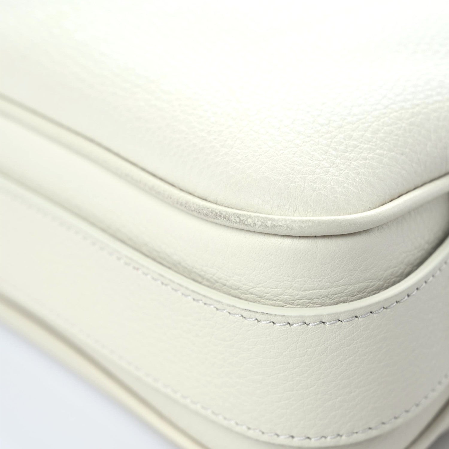 Celine Supple Calfskin Medium Romy Shoulder Bag White 9 of 15