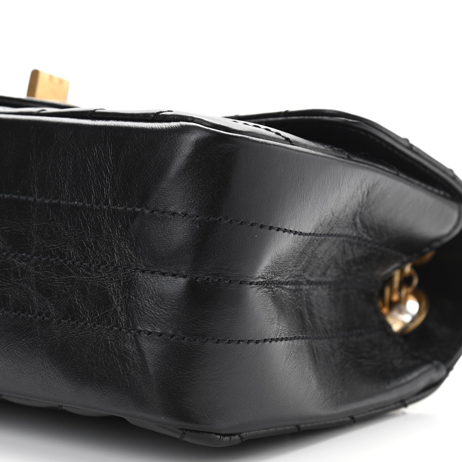 Chanel Aged Calfskin Chevron Quilted 2.55 Reissue Mini Flap Black 9 of 10