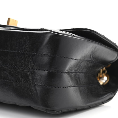 Chanel Aged Calfskin Chevron Quilted 2.55 Reissue Mini Flap Black 9 of 10