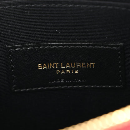 Saint Laurent Lambskin Monogram Sade Zip Pouch Rouge Opyum 6 of 8